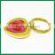 Heart With Kiss Screen Printed Spinner Key Chain