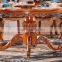 European antique round hand carved dining table and chairs