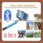 2014 hot selling Z07--5 bluetooth Telescopic Handheld Monopod with Tripod Mount Adapter for smart phone /Camera Photo Equipment