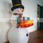 DJ-XT-59 inflatable giant animation snowman with gift instrument music christmas yard decoration