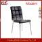 popular modern heated industrial nice look white faux leather dining chairs