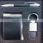 The traditional business pen gift set / gift set for men/wallet gift set with promotion pen and Keychain promotional gift