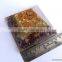 Orgonite Mix Chakra Stone Crystal Amethyst Pyramid With 4 SBB Coil Charged Crystal Point