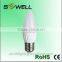Hot sales dimmable 5W LED lamp cup, 220-240V 5W 2835SMD 12PCS E14/E27 LED lamps, 3000K Plastic+AL 30000H LED lights