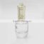2016 new glass 15ml uv gel golden coated gel fingernail polish bottle, high quality nail polish bottles empty