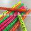 7" standard size round shape soft wood neon body heat rolling HB pencil with dipped top
