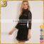Wholesale Black Premium Lace Panel Tiered Mini Dress For women