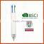 4 colors Ball pen with white barrel customer logo for promotion & gift