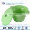 Promotional large round shaped folding silicone food storage container with lid