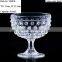 press glass drinkware / wine goblet, cooler, sundae cup,DOF, pitcher colored in clear with hobnail embossed patern