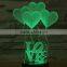 13-Led Night Light 3d Heart Balloons With Love Word Romantic Style Led Desk Lamp Bedroom Hotel Led Table Decor Lamp
