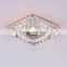 fashion square MR16 crystal downlight with clear crystal ball beads and gold chrome iron metal base