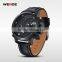 2015 WEIDE Men's Genuine Leather Sport Fashion Watches Original MIYOTA Quartz Movement Wristwatches 30 Meters Waterproof WG93002