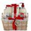 Own design label bath and body gift packing set basket