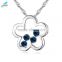2015 Fashion Crystal Zircon Necklace Wholesale Flower Pendant Necklace Jewelry