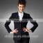 2014 Top Quality 100% wool Classic black two button women pants suit uniform