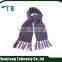 100%Acylic custom knitted scarf with fringe for women