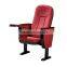 Modern media chair design fabric auditorium chair for 1 seater with wood pad