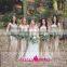 Elegant Mermaid Backless Short Sleeves Sequins Bridesmaid Dress Maid of Honor Dress B01