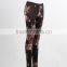 F5W31013 Women Custom Floral Printed Leggings With Stretch Lycra Fabric
