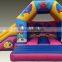Customsized inflatable colorful combo castle with slide for kids