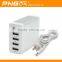 Newest 2015 hot products multi-national 5 port travel adapter with usb charger