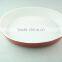 Wholesale Oval glazed ceramic bake plate with handle for daily use