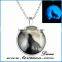 Hot Selling Stock Creative Glow in the Dark Round Pendant Luminous Necklace