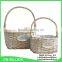 Wicker material decorative flower baskets with plastic liner