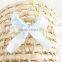 Mini woven cute corn husk natural gift basket with bowknot