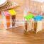 transparent rectangle 4 cases seasoning box spice box set plastic spice bottles wholesale