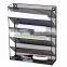 2017 amazon popular design black metal mesh Wall Mount Literature Paper Magazine File Holder