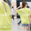Cotton Breathable Round Neck Batwing Sleeve Shoulder with Mesh Casual Women T-shirt