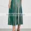 Wholesale Women Apparel Modern Green and Gold Silk Blend Lame Skirt(DQE0348SK)