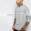 Custom Long Sleeve Crew Neck Without Hood Dropped Shoulders Grey Men's 73% Cotton 27% Polyester Casual Sweatshirt