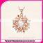 Natural pearl inlaid rose gold pendant necklace