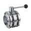 Stainless Steel Sanitary Three-piece Butterfly Valve(304/304L/316L)