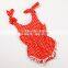 Onesie Baby Clothing strip pompom romper factory wholesale