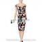 sexy off shoulder deep v neck floral dress