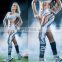 Wholesale New Mix Woman Yoga Fitness Leggins Sports Broncos Leggings Tights American football Exercise Training Sportswear