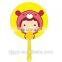 cheap logo printed round shape pp fan