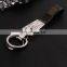 Wholesale Leather Keychain With Metal Ring,Gird Pattern Leather Keychain, Any Color is Available