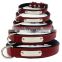 Stainless Steel Iron Sheet Word Carved Pet Collar Leather Leash Training Dog Rope Pet Neck Chain Pet Supplies