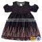 Adorable One Piece Cold Shoulder Dress Pattern Baby Girl Summer Dress Linen Kids Clothing