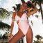 Cut Out Patchwork Hollow Swimsuit String Bikini Push Up Swimwear Bathing Suit Women Bra maillot une piece monokini