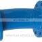 Double Flanged Ductile Iron Waterworks Pipelines Flange Pipe Fittings 45deg Equal Elbow Bend