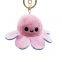 New Octopus Keychain Fashion Stuffed Two Sides Octopus Keychain and Turn Over Bag Pendant Plush Animal Keychains