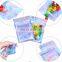 custom print transparent hologram mylar pouch clear pink holographic rainbow iridescent mylar zipper bags/transparent laser bag