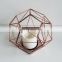 Metal Cage Votive Tealight Candle Holder Geometric Shapes Minimalist Candlestick For Weddings