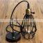 Vintage Bar Decorative Hanging Lamps Metal Cage Cover Pendant Light